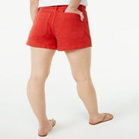 Бесплатно склопување женски ретро џебни џебни шорцеви