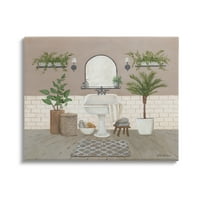Зелени зеленило за бањи за бања ботанични и цветни галерии за сликање завиткани од платно печатење wallидна