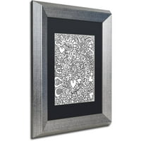 Трговска марка ликовна уметност Книга за мешана боење 39 Канвас уметност од Кети Г. Аренс, црна мат, сребрена