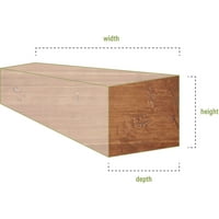4 H 4 D 60 W Pecky Cypress Faa Wood Camply Mantel, Златен даб
