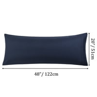 Единствени поволни полиестерски перници за тело со пликови морнарица 20 x48