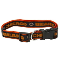 Миленичиња прва NFL Chicago Bears Kog Cull - тешка, издржлива и прилагодлива фудбалска јака за кучиња мачки - средно
