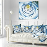 DesignArt Совршен фрактален цвет во светло сина - перница за цвеќиња - 18х18