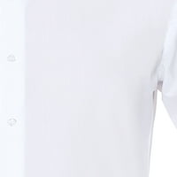 Машка тенок фит фустан кошула цврста ширење јака кошули кошули со долги ракави фустан за мажи
