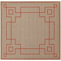 Уметнички ткајачи алфреско цврста област килим, црна камила, 5'3 круг