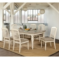 Мебел од Америка Бергерлинг столици за јадење - сет од 2, бели