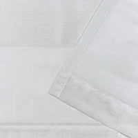 Ексклузивни домашни завеси Наваро Шир чиста громска горната панел за завеси, 54x63, бело