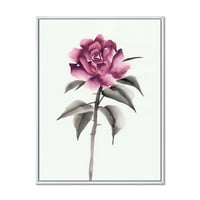 DesignArt 'Антички розов розов цвет' Традиционално врамено платно wallидно печатење