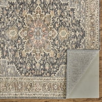 Хурон Бахтиари Стил Килим килим, тен од јаглен, 3ft - 11in 5ft - 5in accent килим