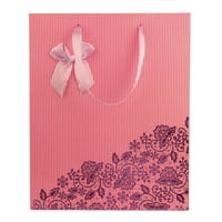 Премиум за еднократно елегантно цвеќе затегната торба за подароци со хартија со шик лак и рачки со сатен лента
