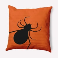 Едноставно маргаритка 16 16 Биг пајак декоративна перница за фрлање, правлива портокал