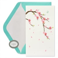 Картичка за симпатија на Papersong Premium, цреша цвет