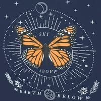 Мистична маица за женска пеперутка