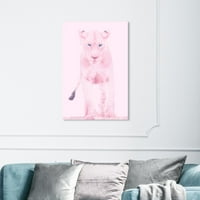 Wynwood Studio Animals Wall Art Canvas Prints 'Lion Queen' Felines - розова, сина боја