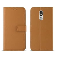 LG Stylo 3-во-паричник кутија во кафеава боја за употреба со LG Stylo 3-пакет