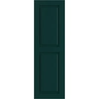 Ekena Millwork 12 W 32 H TRUE FIT PVC два еднакви подигнати панели ролетни, термички зелени