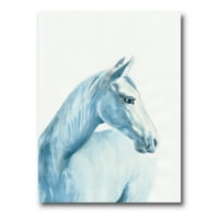 ДизајнАрт „Затвори портрет на светло сино коњ“ фарма куќа платно wallидна уметност печатење