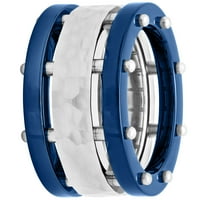 Машки не'рѓосувачки челик и сина IP зачукана завршна лента - Менс прстен