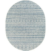 Уметнички ткајачи Eagean Oriental Area reg, темно сина боја, 6'7 9 'овални