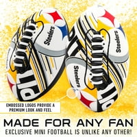 Френклин Спорт НФЛ Питсбург Стилерс Фудбал - Младински мини фудбал - 8,5 - Лесна текстура на зафат