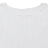 Чудо на нација Девојки за девојчиња предна маица со предна ребра, 2-пакувања, големини 4- & плус