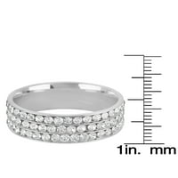 Крајбрежен накит Трикратен кристален ред удобност се вклопува во прстен од не'рѓосувачки челик