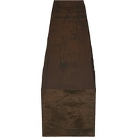 Ekena Millwork 4 H 4 D 36 W Hand Hewn Fau Wood Camply Mantel, Premium Hickory