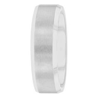 Менс сребрен тон тонфрам обичен облик на удобност вклопуван свадба бенд - машка прстен