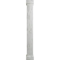 Ekena Millwork 18 W 9'H Pecky Cypress Endurathane Fau Wood Wood Non-Tapered Square Column Wrap со стандарден
