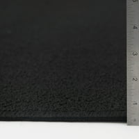Мејндес Титан Цврсто црно издржан килим за акцент во затворен простор, 17 x30