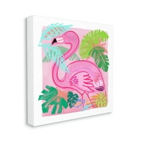 Tupleple Industries Tropical Flamingo Bird Layered Fish Beach Остава графичка уметничка галерија завиткана