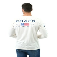 Chaps Graphic Tee за лого на долги ракави - големини XS до 2xl