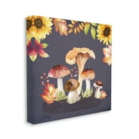 Слупел шумски печурки есенско зеленило Ботаничко и цветно сликарство галерија завиткано платно печатење wallид