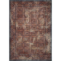Оријански килим Свана Црвена област килим, 6'7 9'6