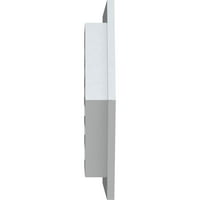 Ekena Millwork 30 W 28 H хоризонтално врв на вtивотен вент Функционален, PVC Gable отвор со 1 4 рамка за рамна