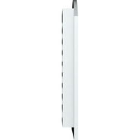 Ekena Millwork 12 W 34 H Arch Top Gable Vent Funtional, PVC Gable отвор со 1 4 рамка за рамна трим