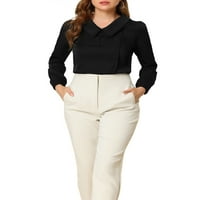 Уникатни поволни цени за жени Питер Пан јака канцеларија за канцелариски декор декор шифон блуза