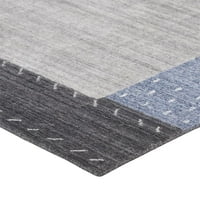 Yurie современ gebbah килим, светло сива тексас сина, килим со акцент од 2ft 3ft