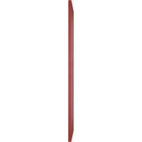 Ekena Millwork 15 W 71 H TRUE FIT PVC Diagonal Slat модерен стил фиксни ролетни за монтирање, оган црвено