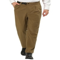 Уникатни поволни цени за машка панталони за машка класична плоча со плетени панталони со појас
