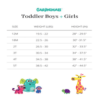 Девојки за девојчиња Гаранималс Бебе и Деца Девојки, големини со месеци-5Т