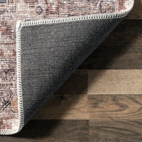 Нулум Кирсти Традиционално потресено килим со памук, 7 '3 9', 'рѓа