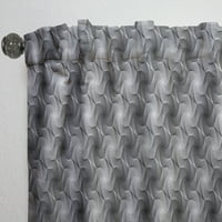 DesignArt 'Геометриска монохроматска шестоаголна шема' модерна и современа панел за завеси