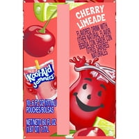 Kool-Aid jammers Cherry Limeade, природно со вкус на безалкохолен пијалок, кутија за КТ, торбички за ФЛ Оз