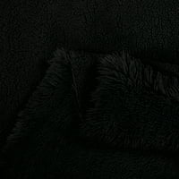 Мека шерпа фрли ќебе луксузно бушаво крзно ќебе со црно близнак