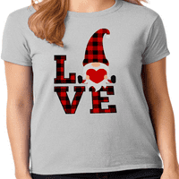 Графичка Америка карирана Денот на в Valentубените, празник Loveубов женска графичка колекција на маици