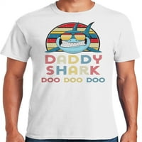 Графичка Америка маица со ајкула за тато за машка маица на Денот на таткото