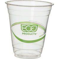 Еко -производи Гринстрип ладни чаши - fl Oz - чиста - полилактична киселина - ладен пијалок