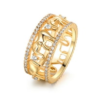 Peermont Peermont 18k жолто злато позлатено кубни цирконија прстен за слонови