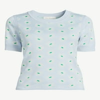 Бесплатна маица за џемпери за женски со кратки ракави, лесни, големини XS-XL